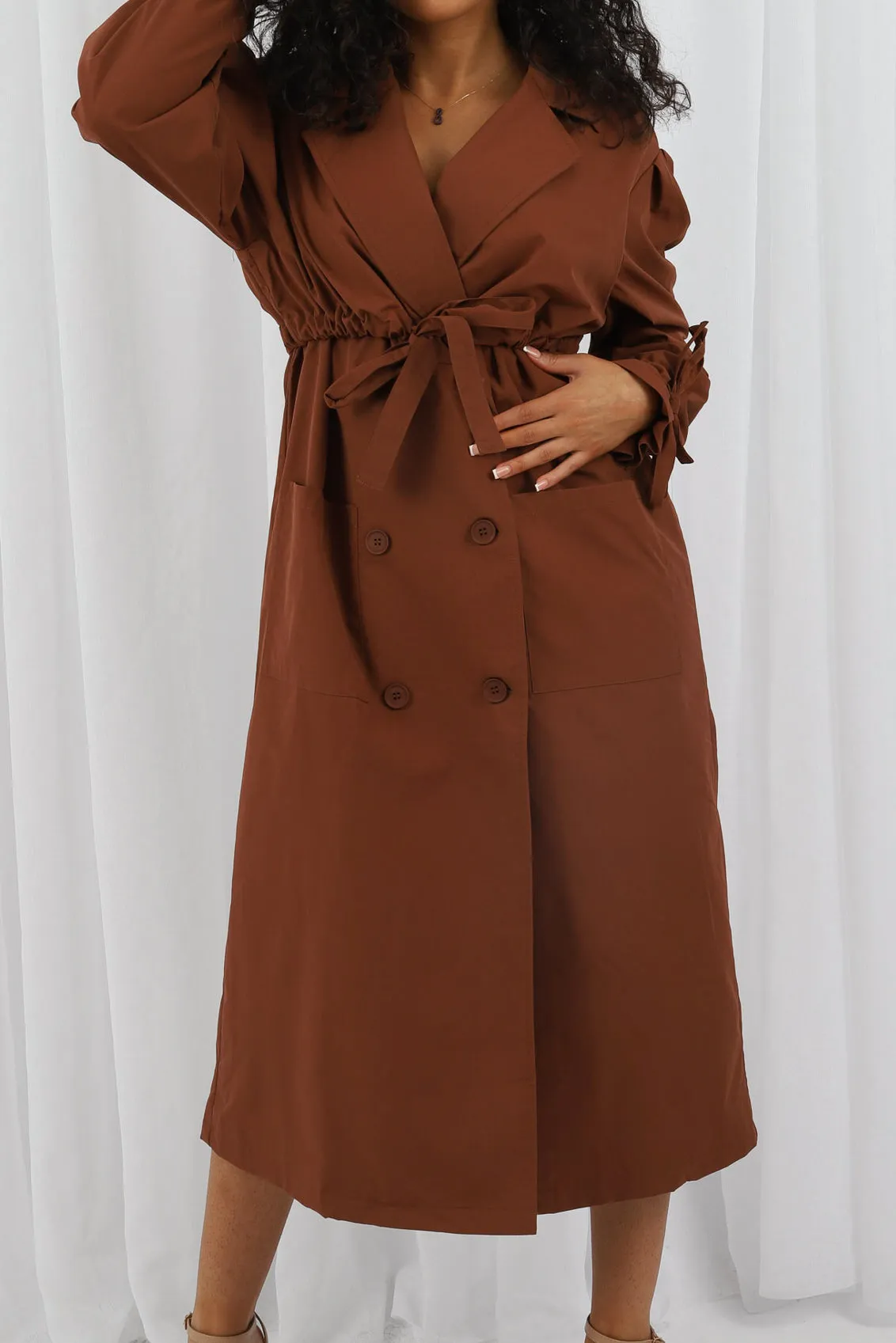 Larisa Drop Shoulder Trench