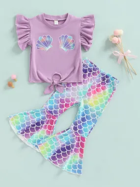 Magical Mermaid Flared Pants Set