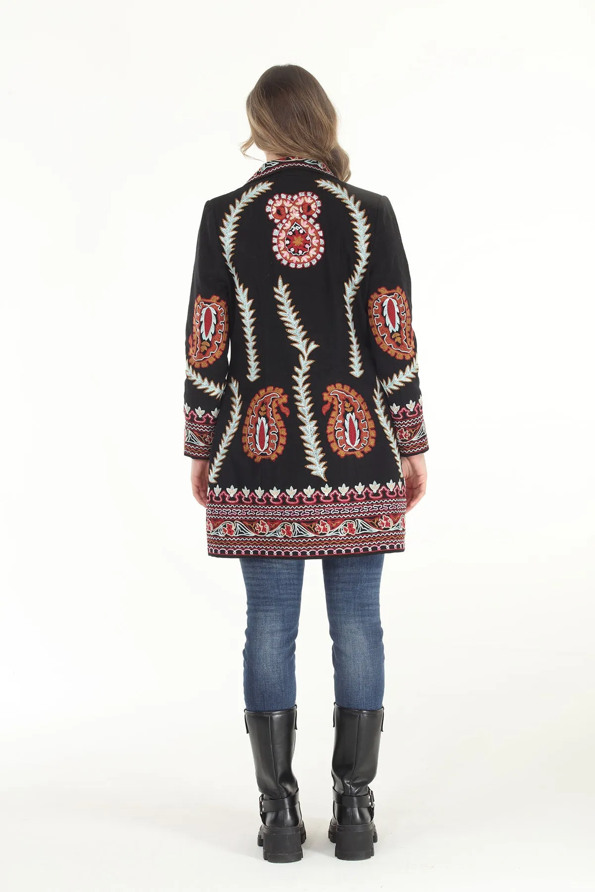 MAJ-3550 Embroidered Coat