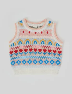 Matilda Sweater Vest - Peach