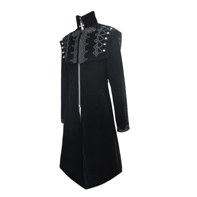 Men's Goth Asymmetric Long Coat