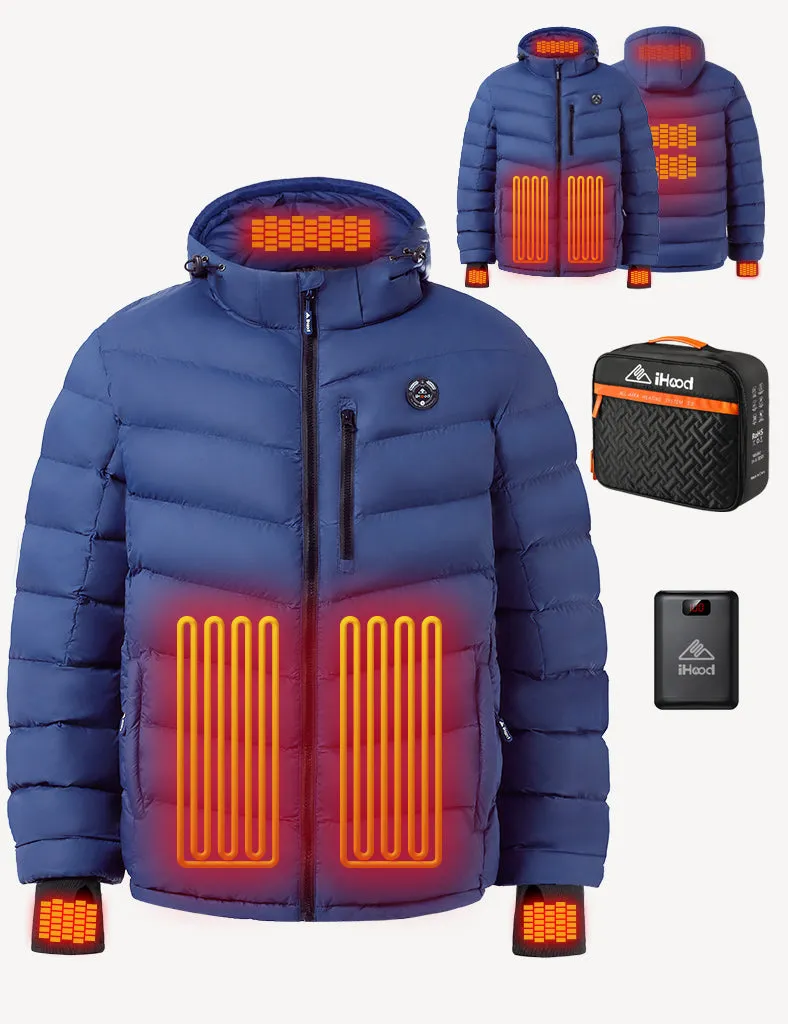 Men's Heated Puffer Jacket With Hand-Heating