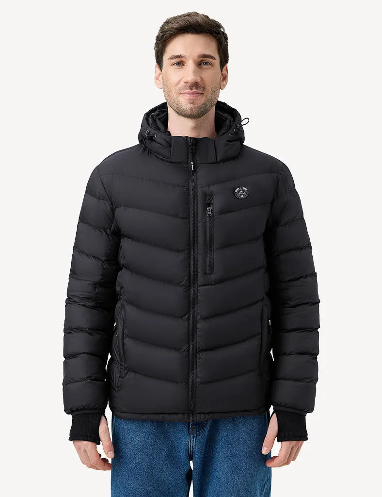 Men's Heated Puffer Jacket With Hand-Heating