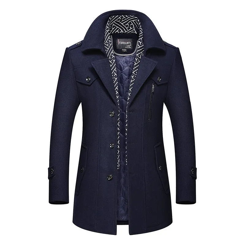 Men's Winter Autumn Dorchester Peacoat Wool Coat