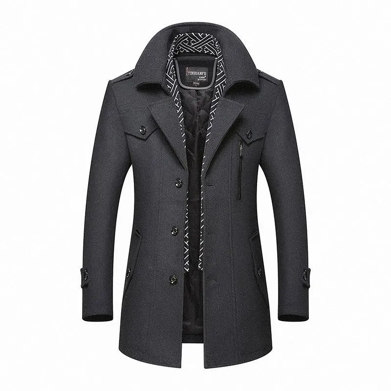 Men's Winter Autumn Dorchester Peacoat Wool Coat