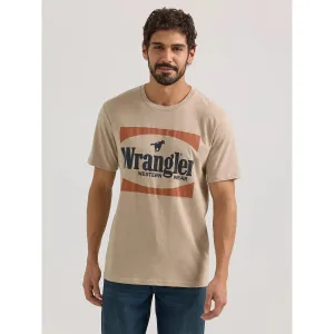 MEN'S WRANGLER LOGO T-SHIRT IN TRENCH COAT HEATHER