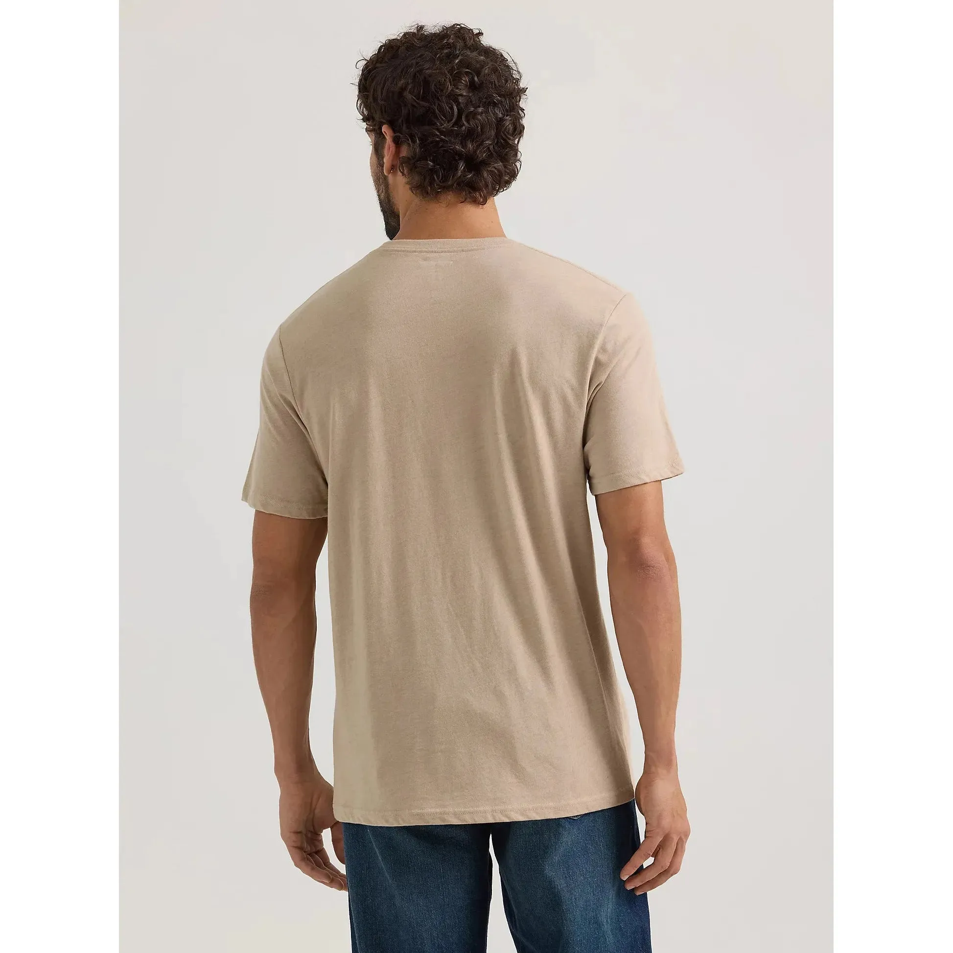 MEN'S WRANGLER LOGO T-SHIRT IN TRENCH COAT HEATHER