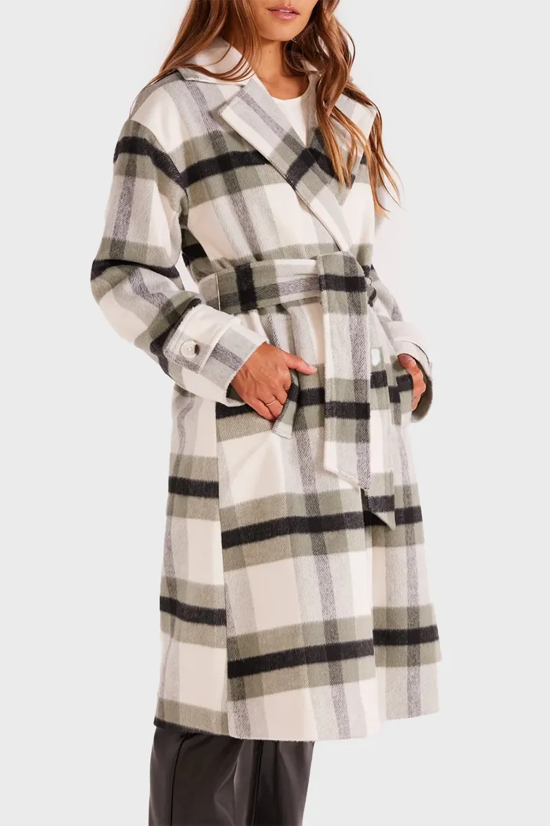 Mink Pink Watson Check Coat