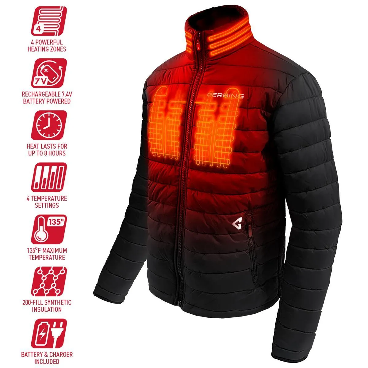 Open Box Gerbing 7V Men's Khione Puffer Heated Jacket 2.0