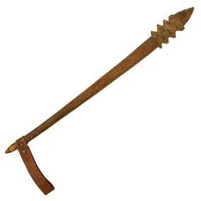 Original Australian WWI Carved Wood Trench Raiding Club - From Personal Collection David F. Machnicki Author of At Arm's Length Series