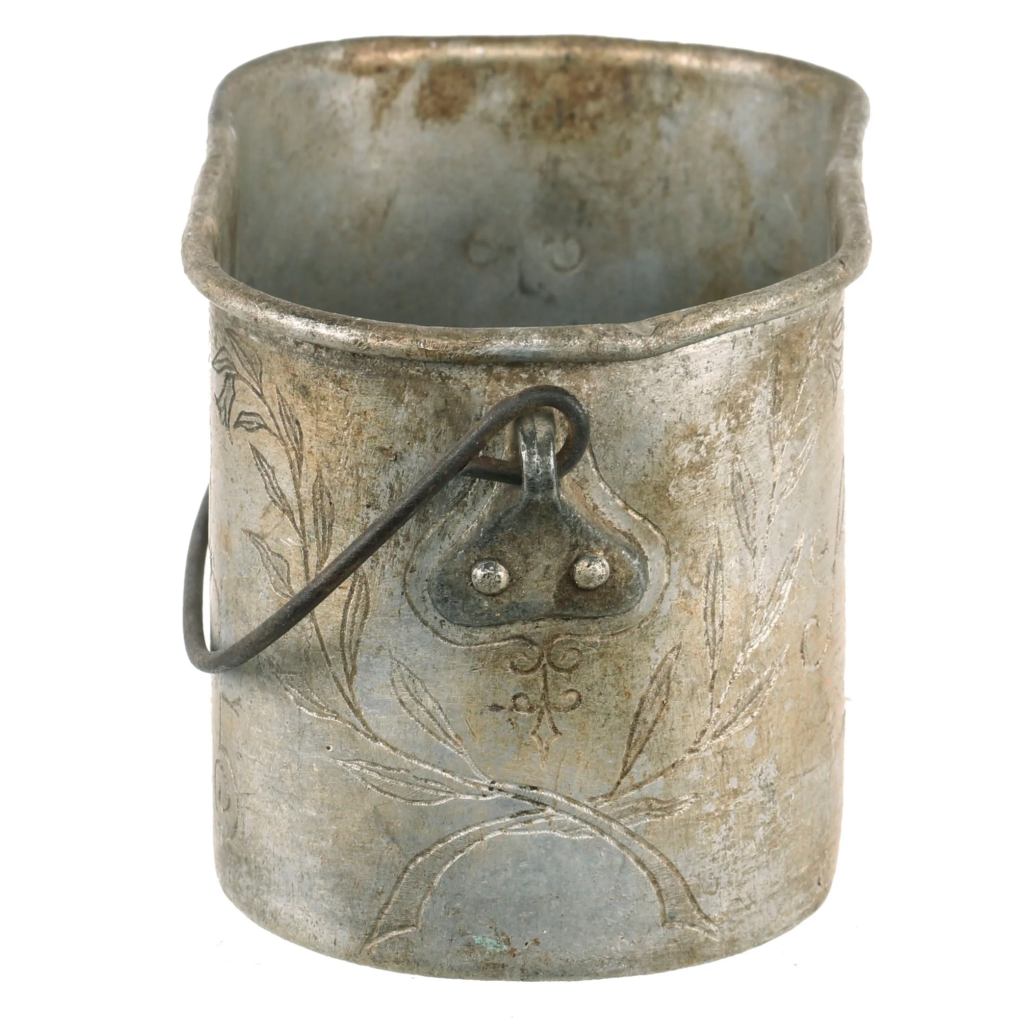 Original Belgian WWI Engraved Mess Kit Trench Art Dated 1914 - Featured In The Book “Trench Art, An Illustrated History” by Jane Kimball on Page 224