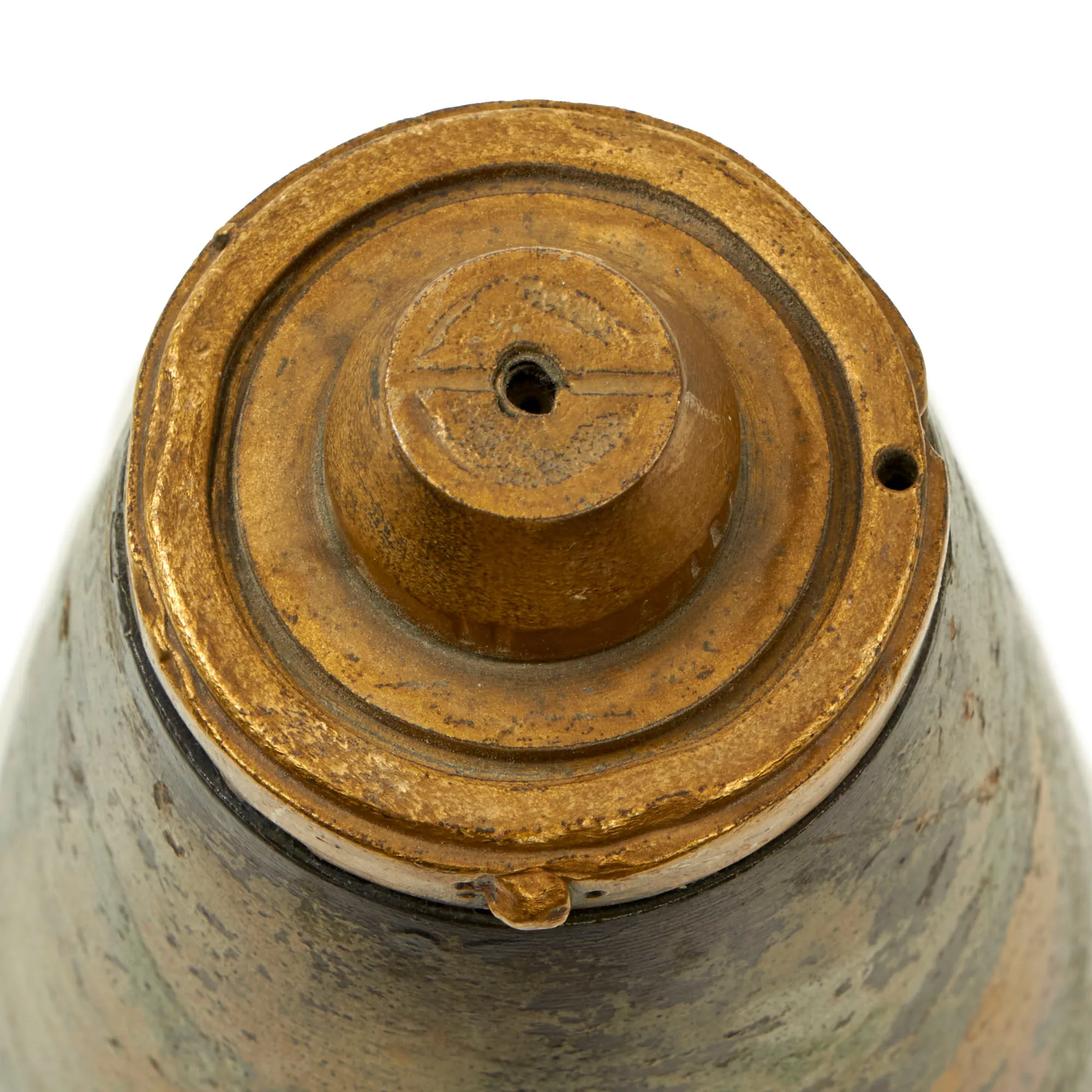 Original Belgian WWI Inert 75mm Fuse Painted Trench Art As Featured In The Book “Trench Art, An Illustrated History” by Jane Kimball on Page 164