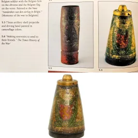 Original Belgian WWI Inert 75mm Fuse Painted Trench Art As Featured In The Book “Trench Art, An Illustrated History” by Jane Kimball on Page 164