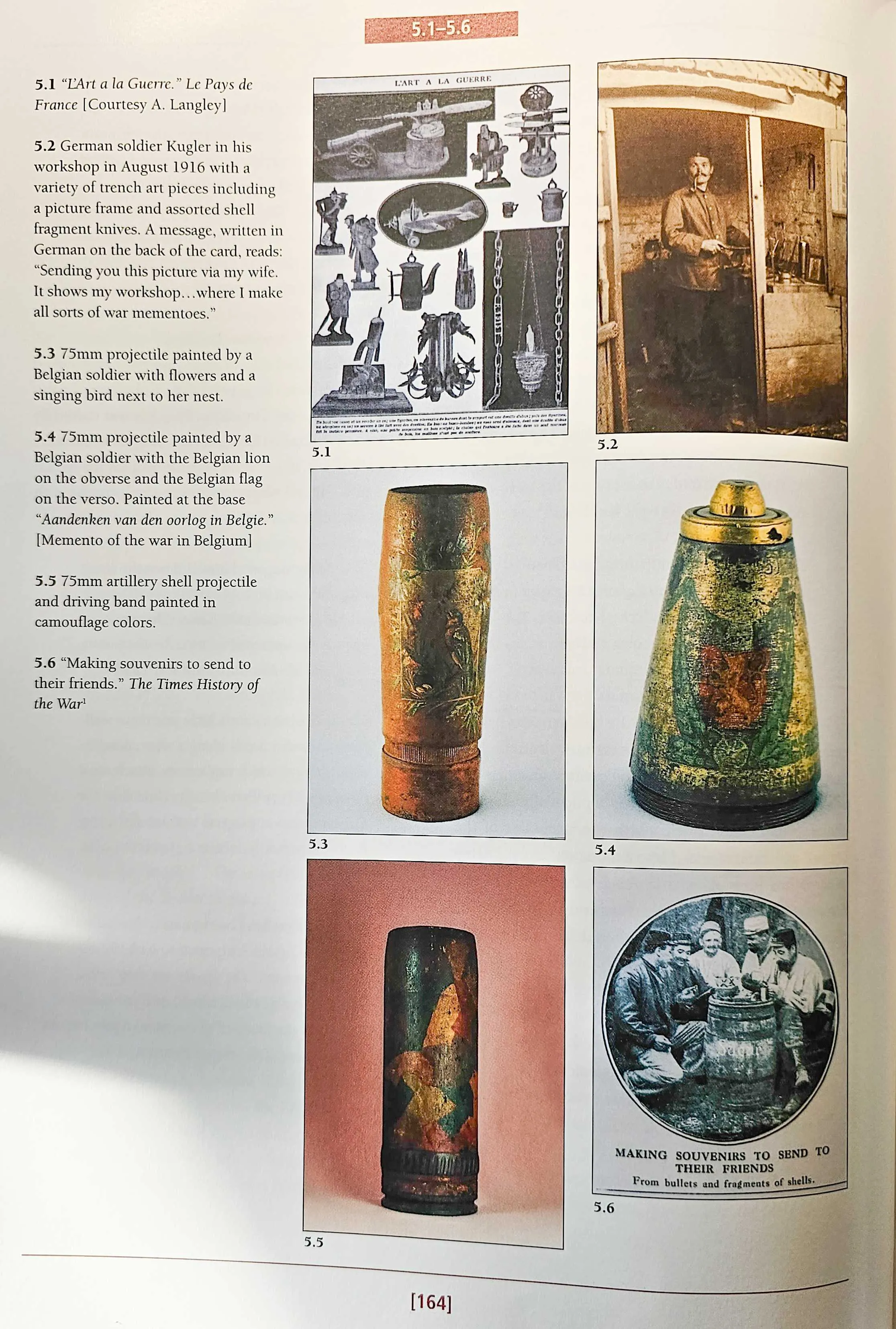 Original Belgian WWI Inert 75mm Fuse Painted Trench Art As Featured In The Book “Trench Art, An Illustrated History” by Jane Kimball on Page 164