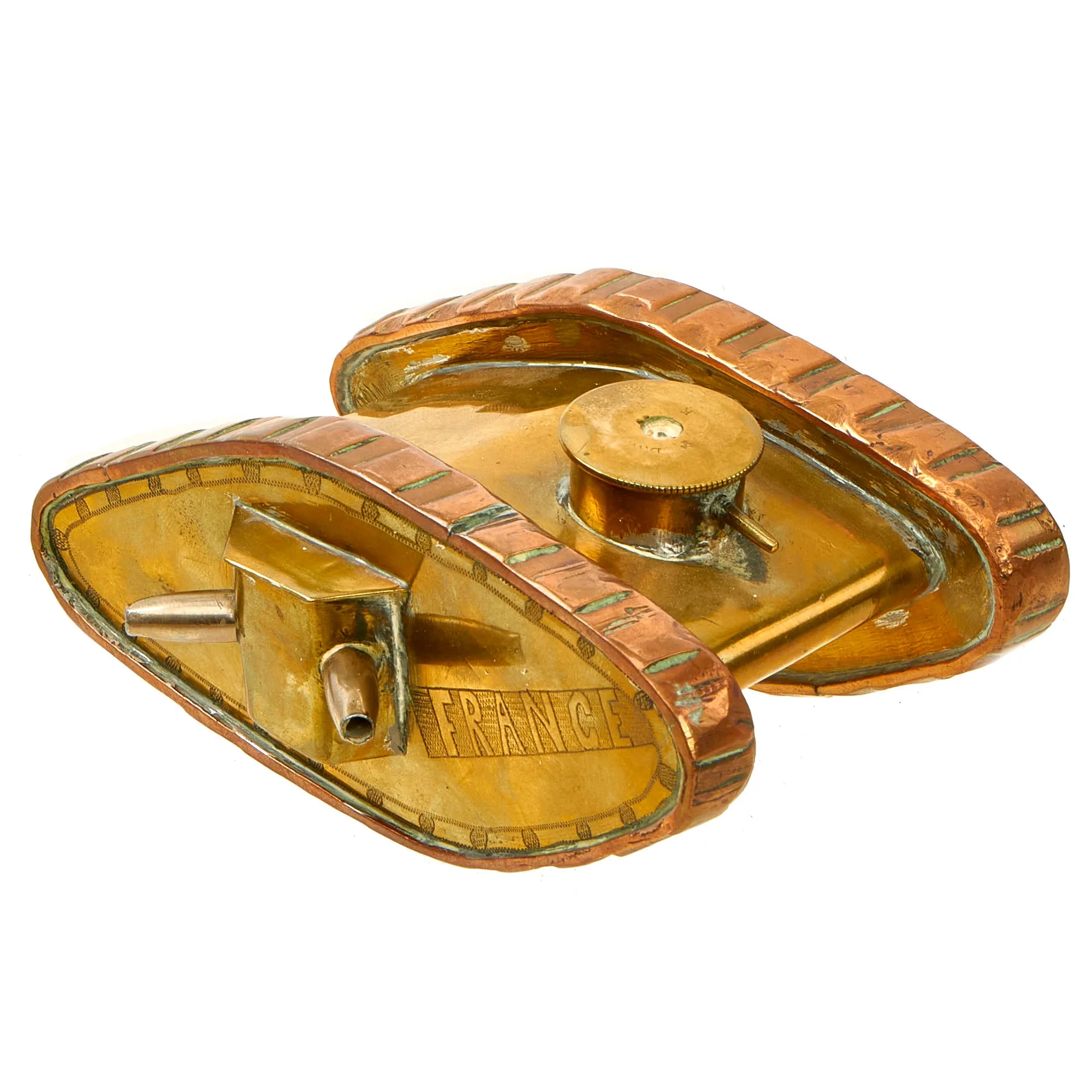 Original British WWI Mark IV Tank Trench Art As Featured In The Book “Trench Art, An Illustrated History” by Jane Kimball on Page 168