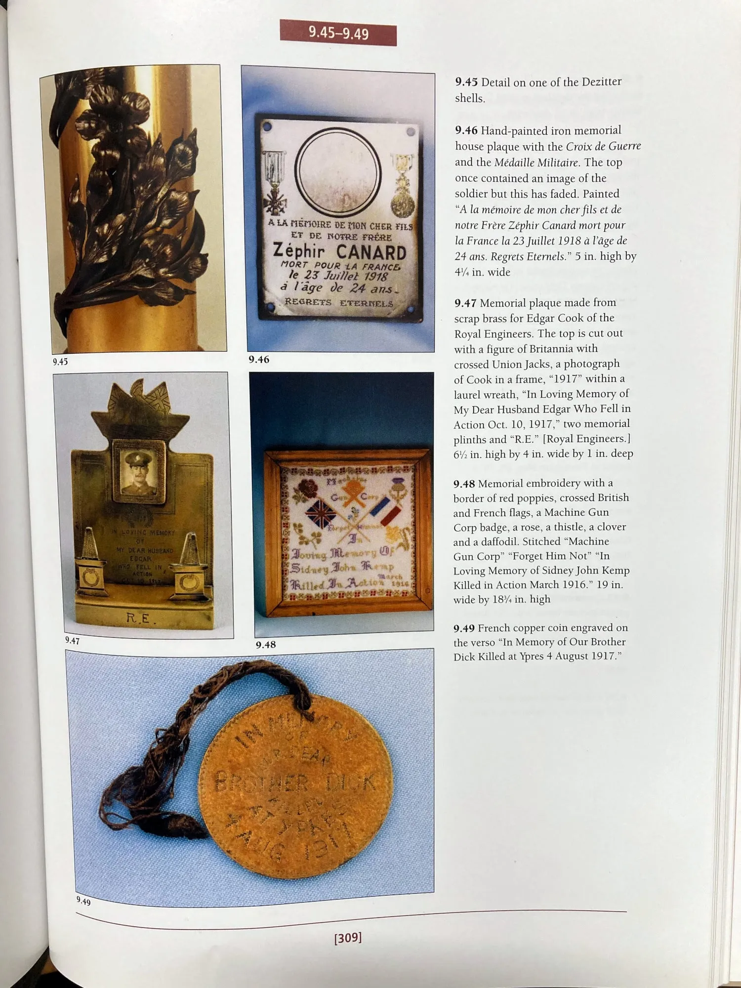 Original British WWI “Trench Art” K.I.A. Memorial Picture Frame Made From Scrap Brass As Featured In The Book “Trench Art, An Illustrated History” by Jane Kimball on Page 309 - Edgar Cook, Royal Engineers