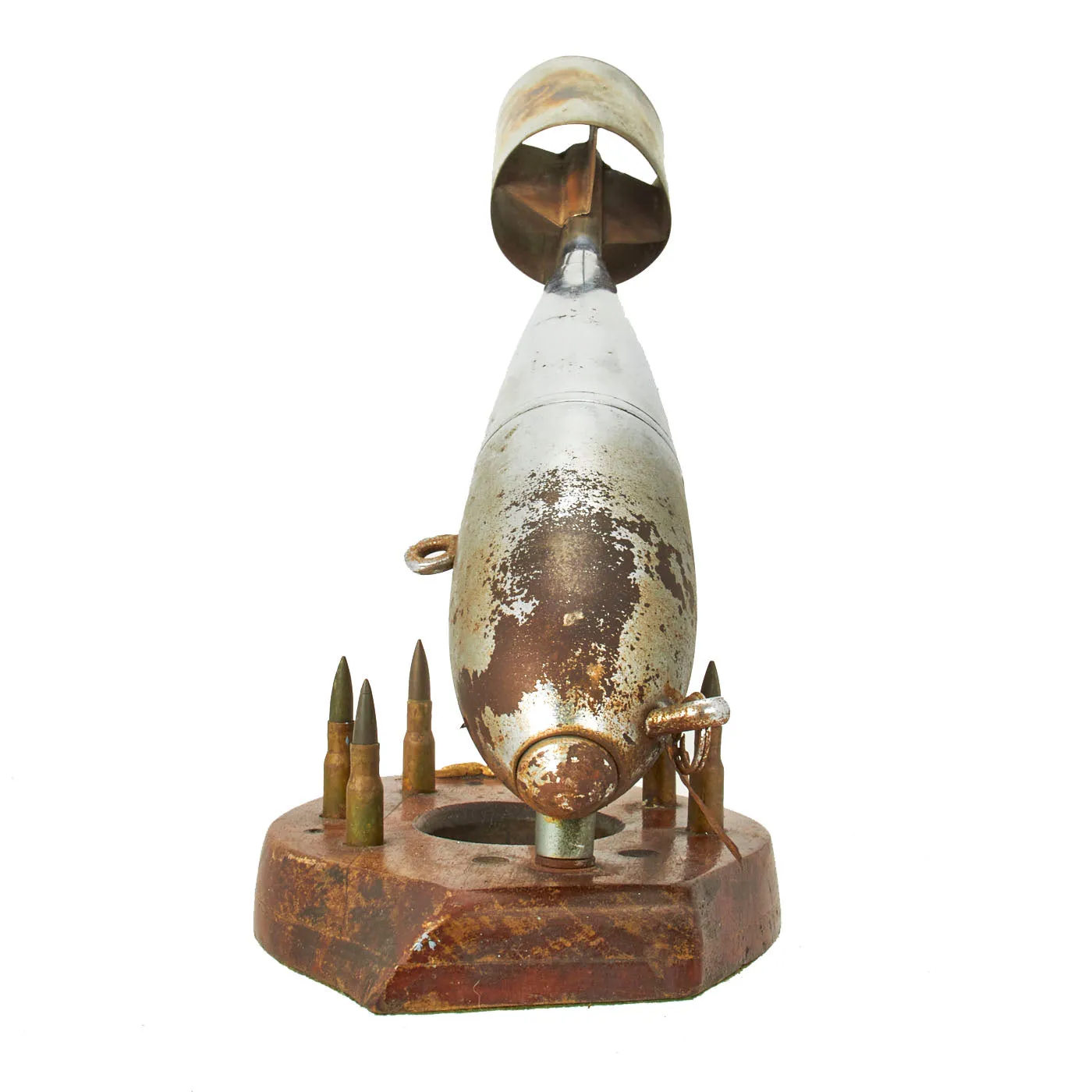 Original British WWII RAF 10Lb Practice Bomb Desktop Trench Art - Royal Air Force