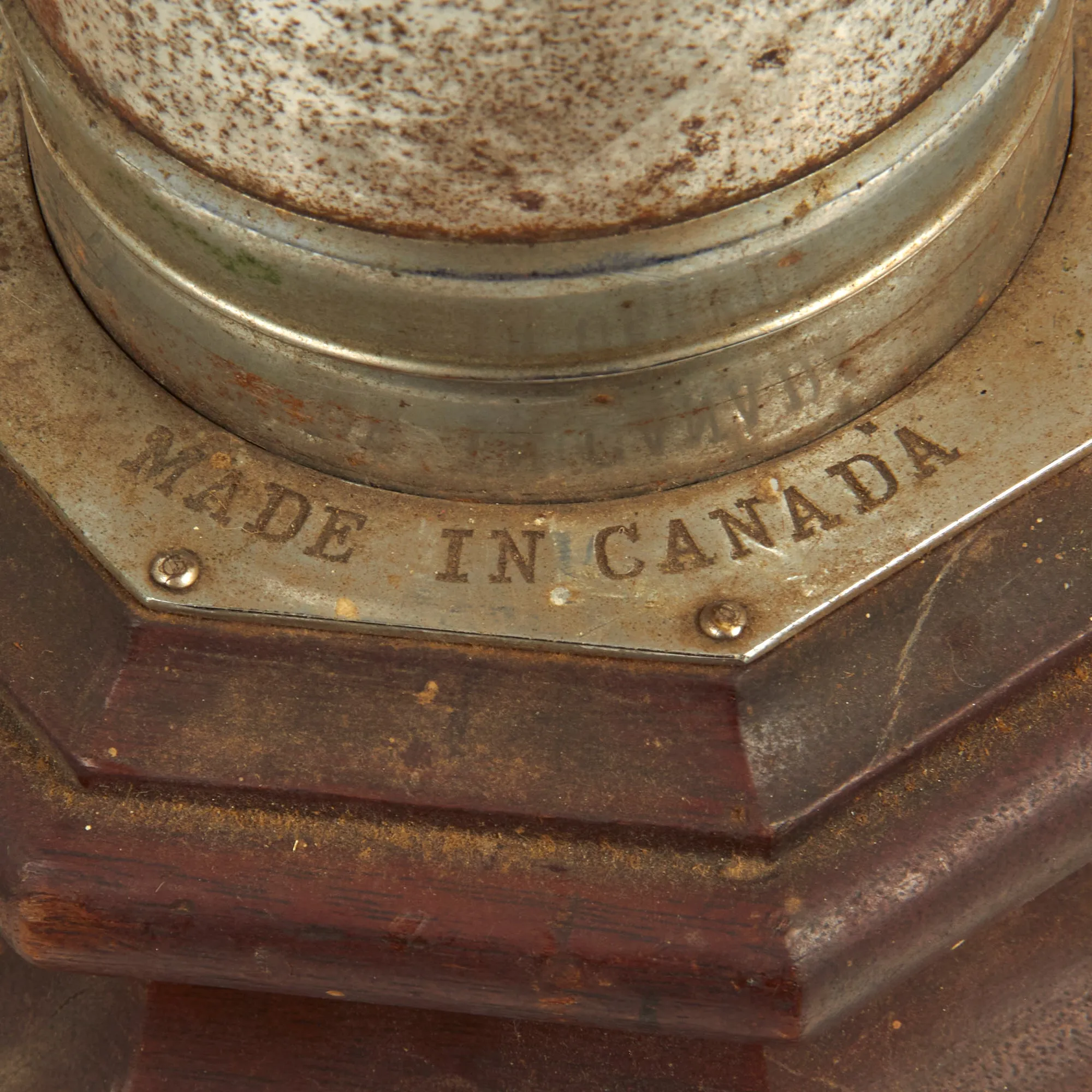 Original Canadian WWI Inert Ordnance QF 18-Pounder Artillery Round Trench Art Lamp - Functional