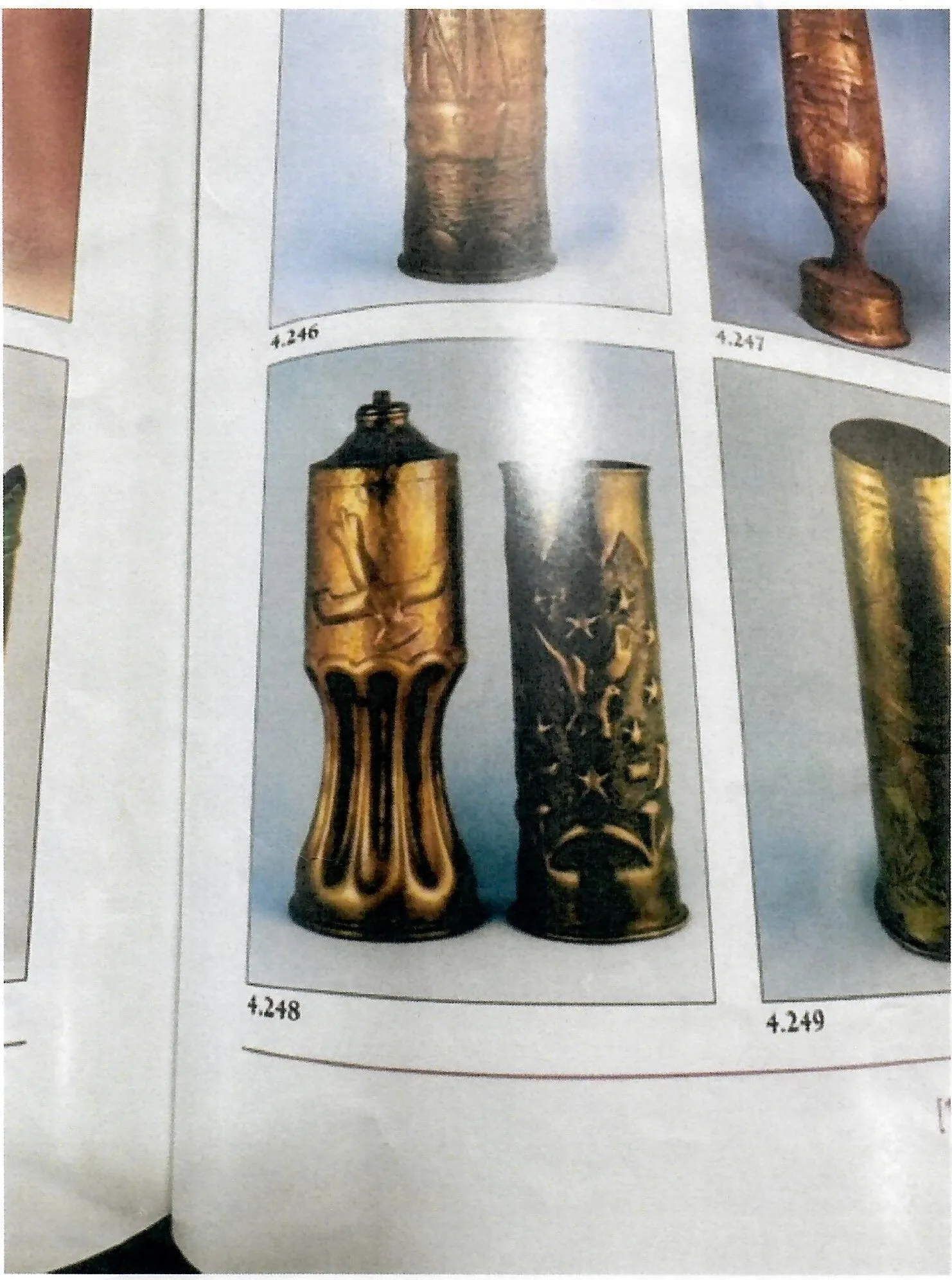 Original French WWI Trench Art 18 Pounder Oil Lamp As Featured In The Book “Trench Art, An Illustrated History” by Jane Kimball