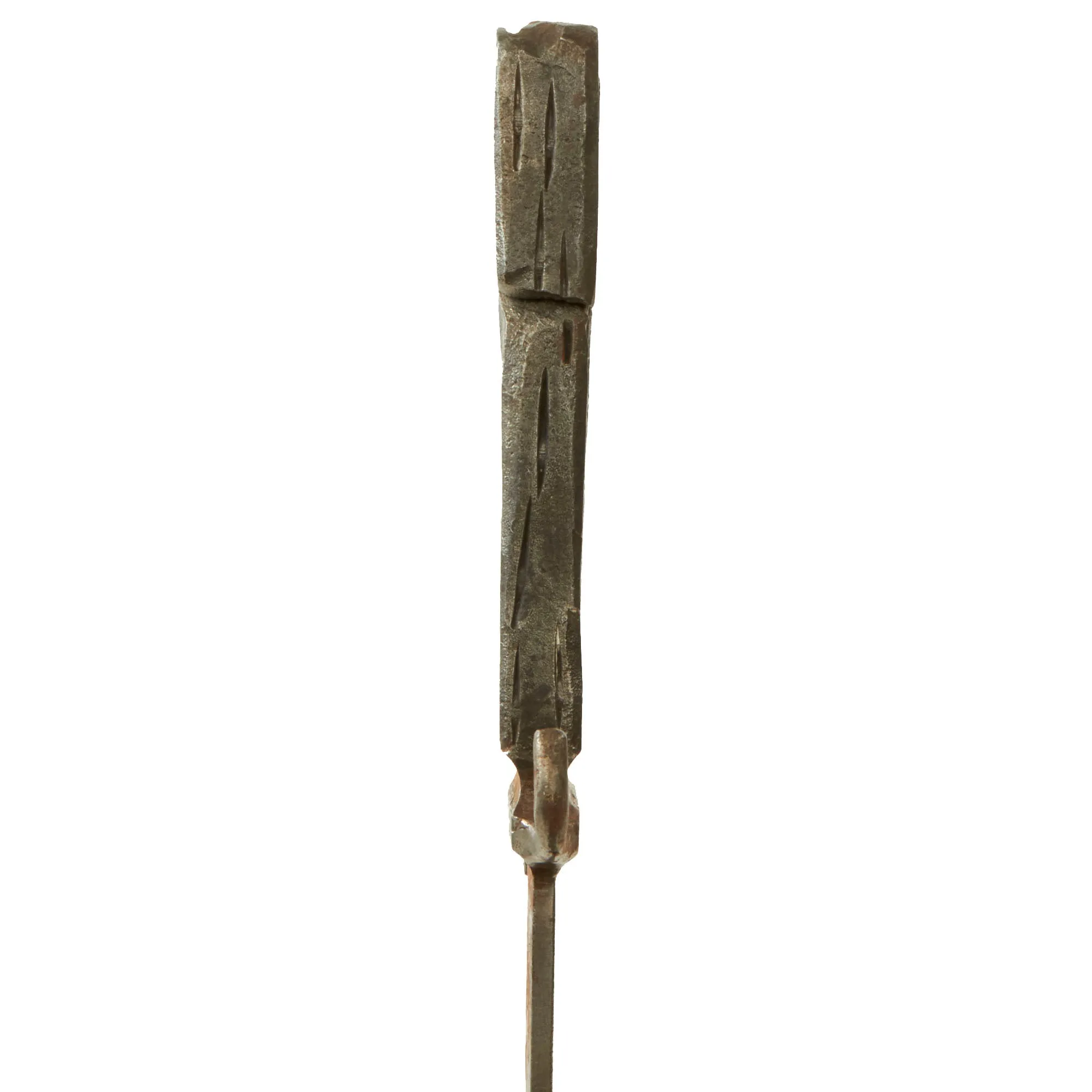 Original French WWI Trench Art Meat Fork Made from Shell Explosion at Lille on January 11th, 1916