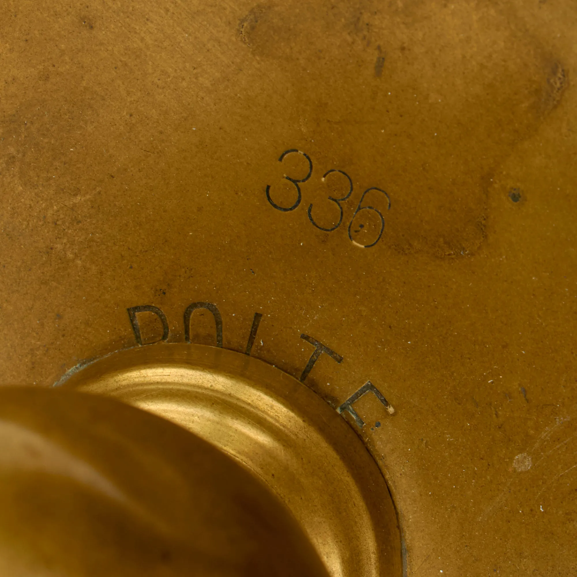 Original German WWI Trench Art “Dinner Gong” Made From Scrap Artillery Shell Brass As Featured In The Book “Trench Art, An Illustrated History” by Jane Kimball on Page 194