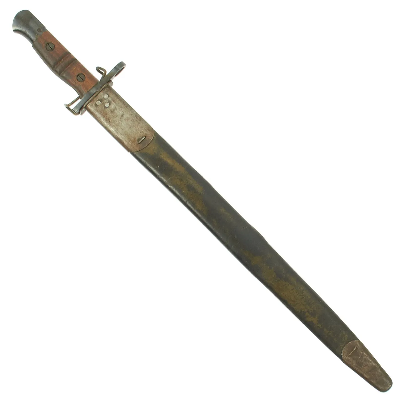 Original U.S. WWI M1917 Enfield Rifle Bayonet by Remington in Excellent Condition with Scabbard