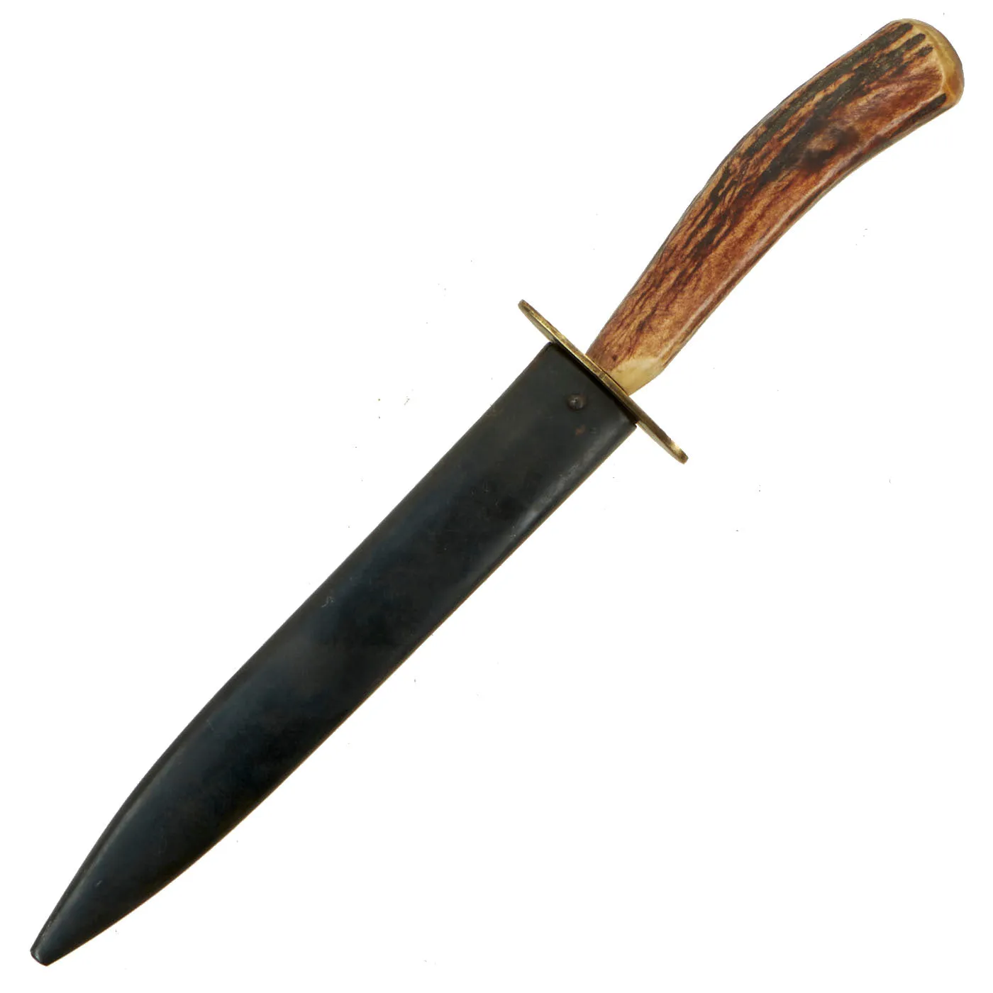 Original WWII Custom Trench/Boot Knife with Antler Grip - Fairbairn Sykes 3rd Pattern Style Blade