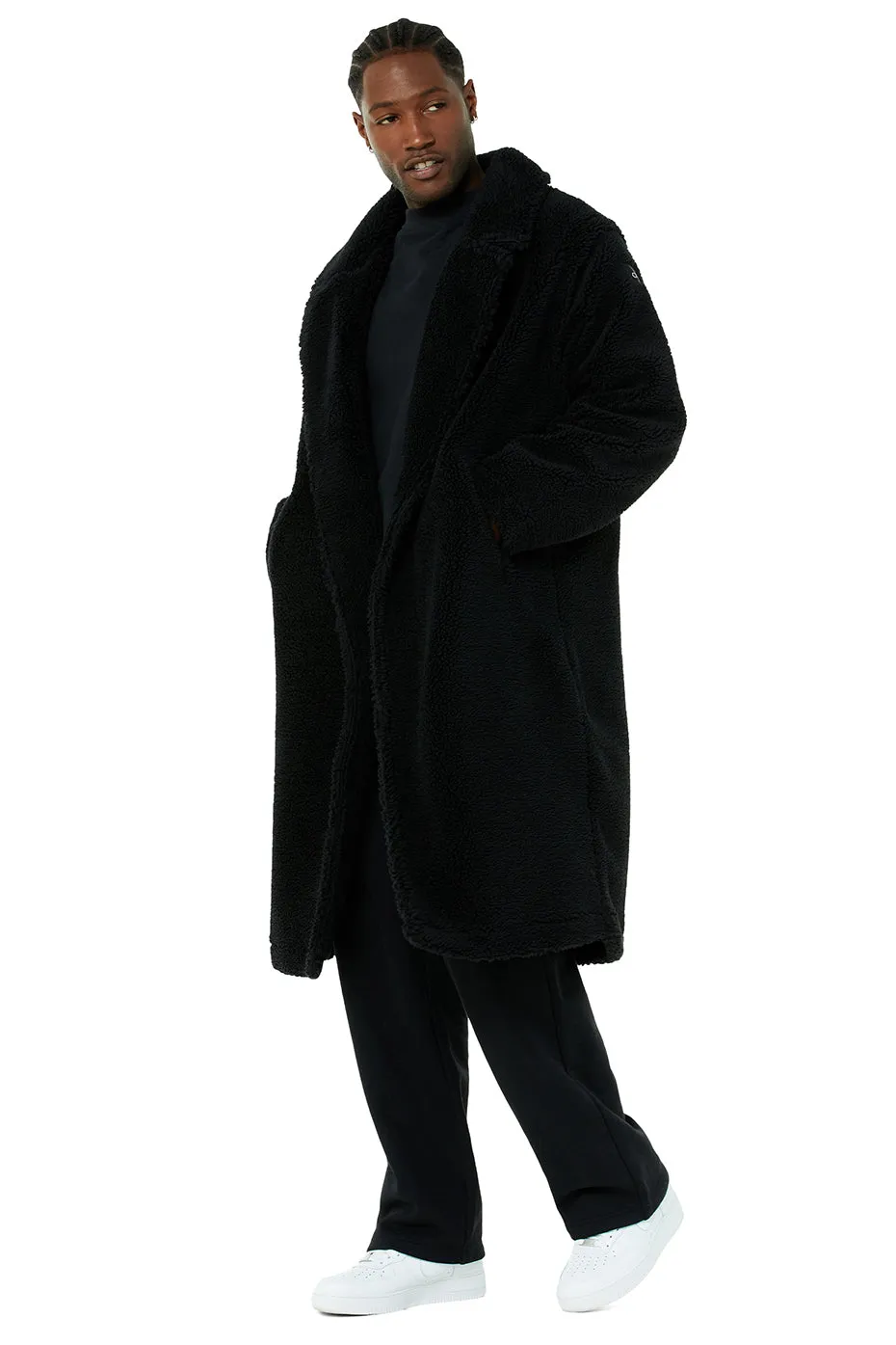 Oversized Sherpa Trench - Black