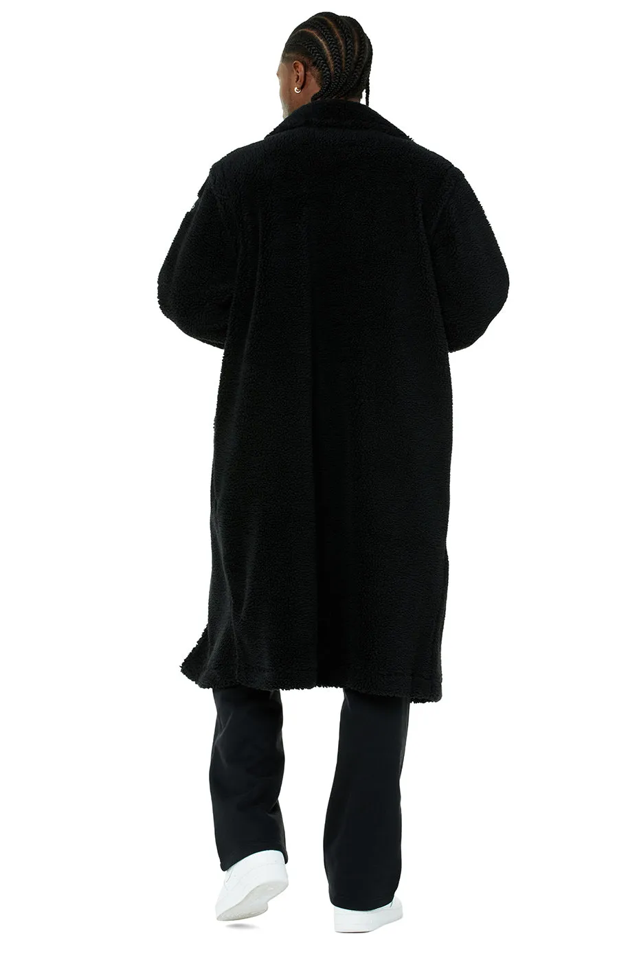 Oversized Sherpa Trench - Black