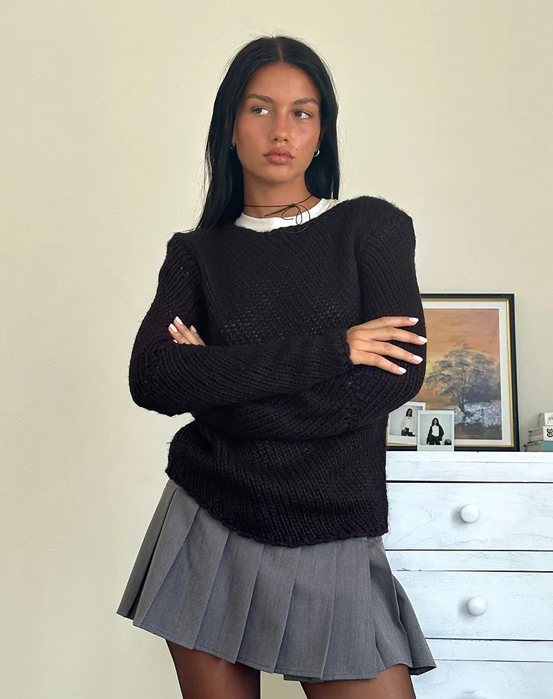 Ranvir Knitted Jumper in Black