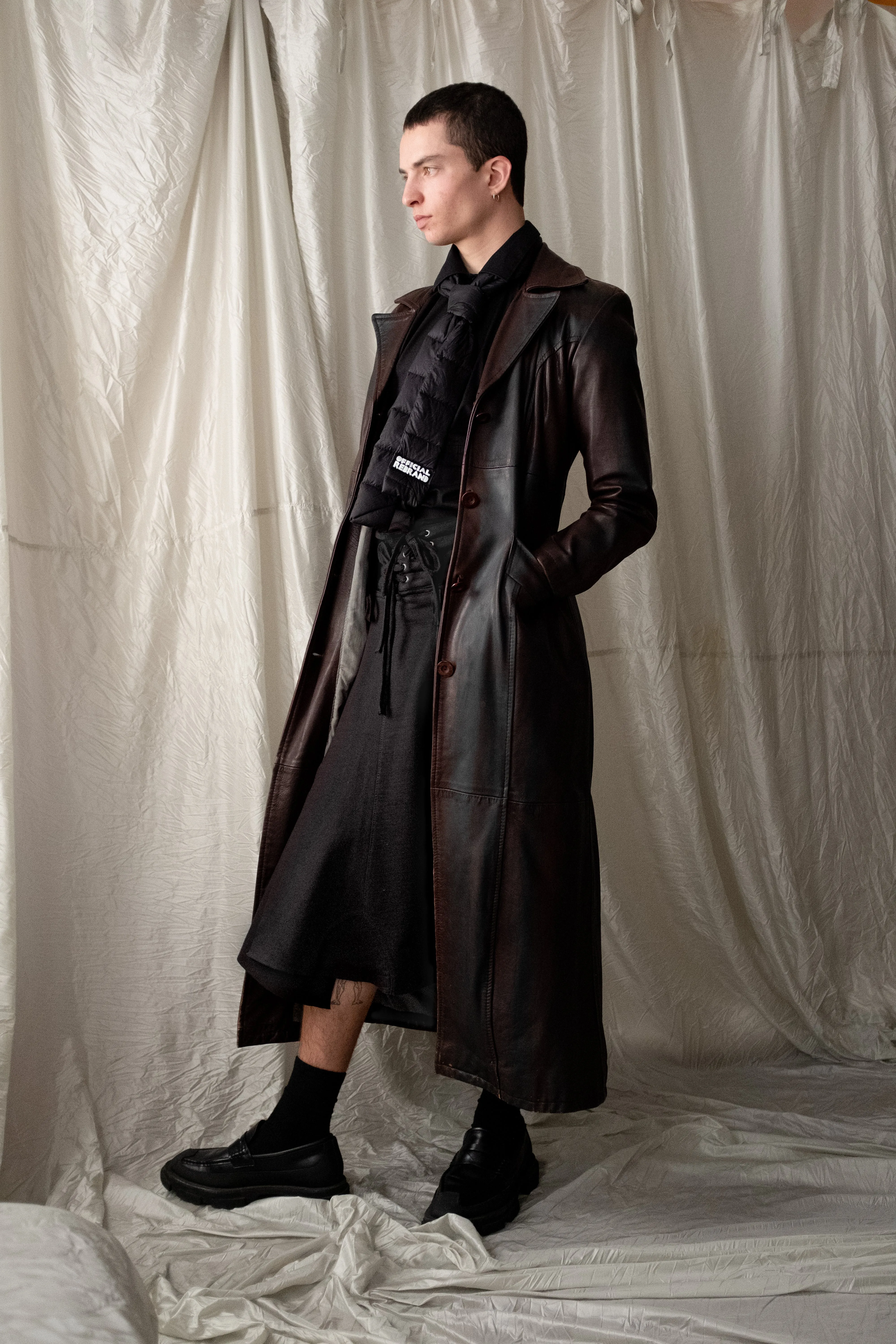 rolled lines trench coat