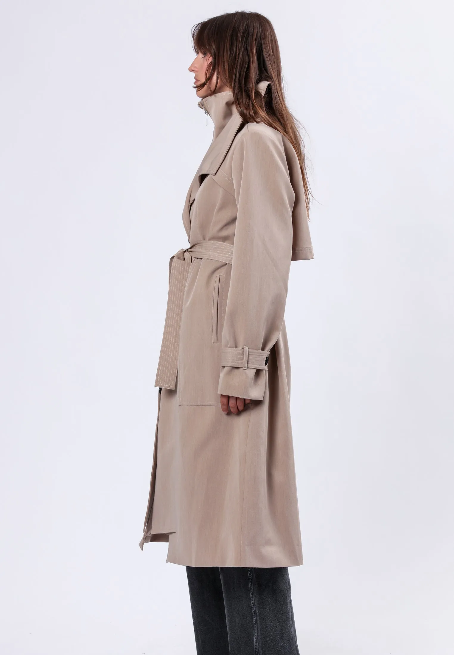 SPIRIT TAUPE TRENCHCOAT