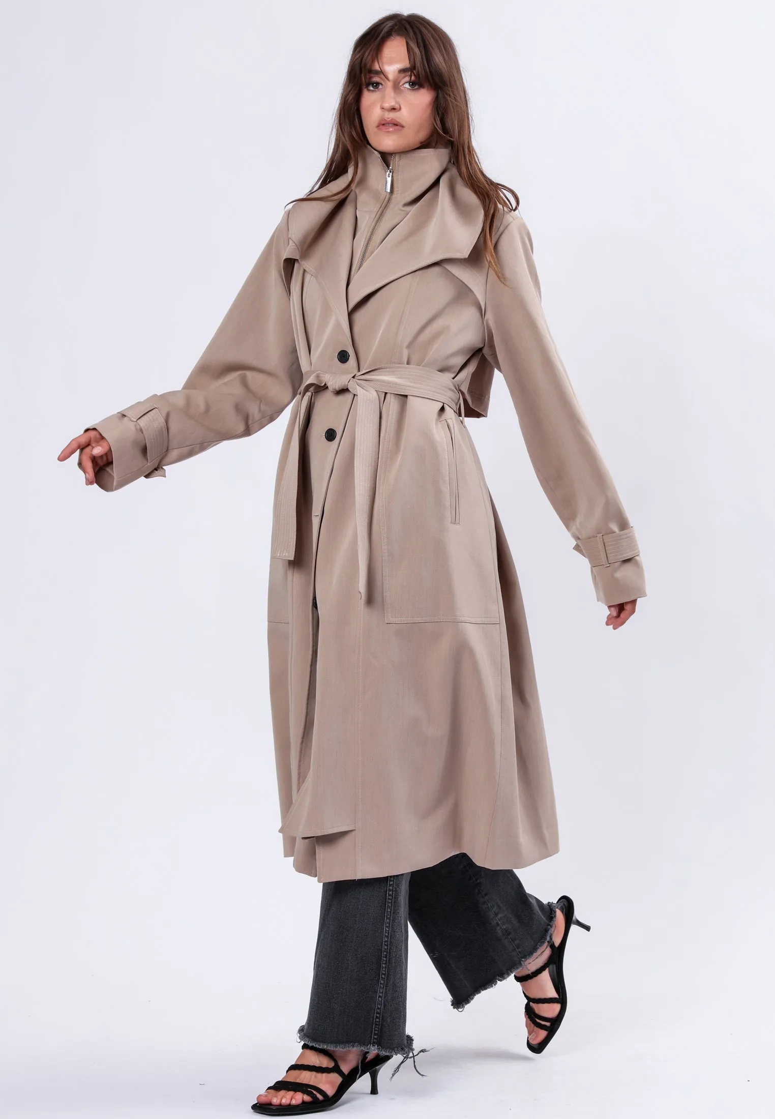 SPIRIT TAUPE TRENCHCOAT