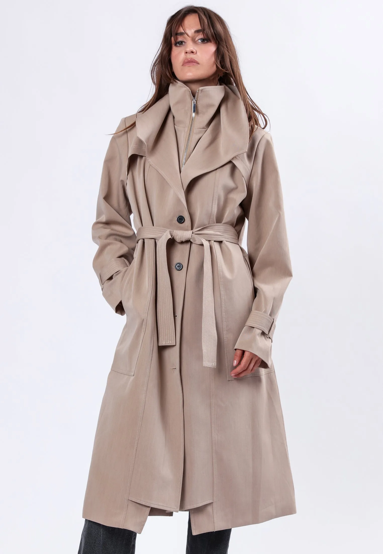 SPIRIT TAUPE TRENCHCOAT