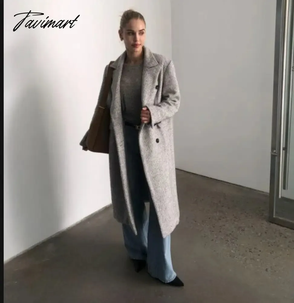 Tavimart Women Fashion Woolen long Coat