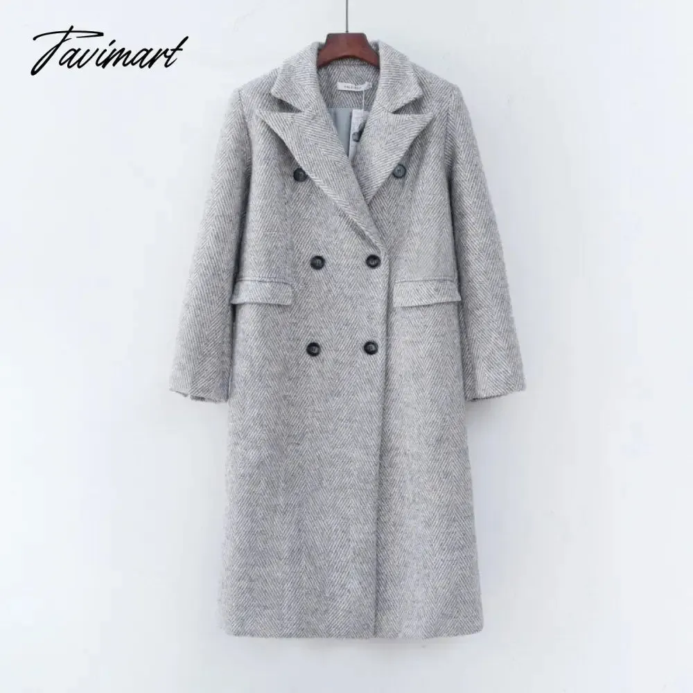 Tavimart Women Fashion Woolen long Coat