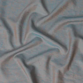 Teal blue, peach Plain Premium pure linen fabric 60Lea-D15883