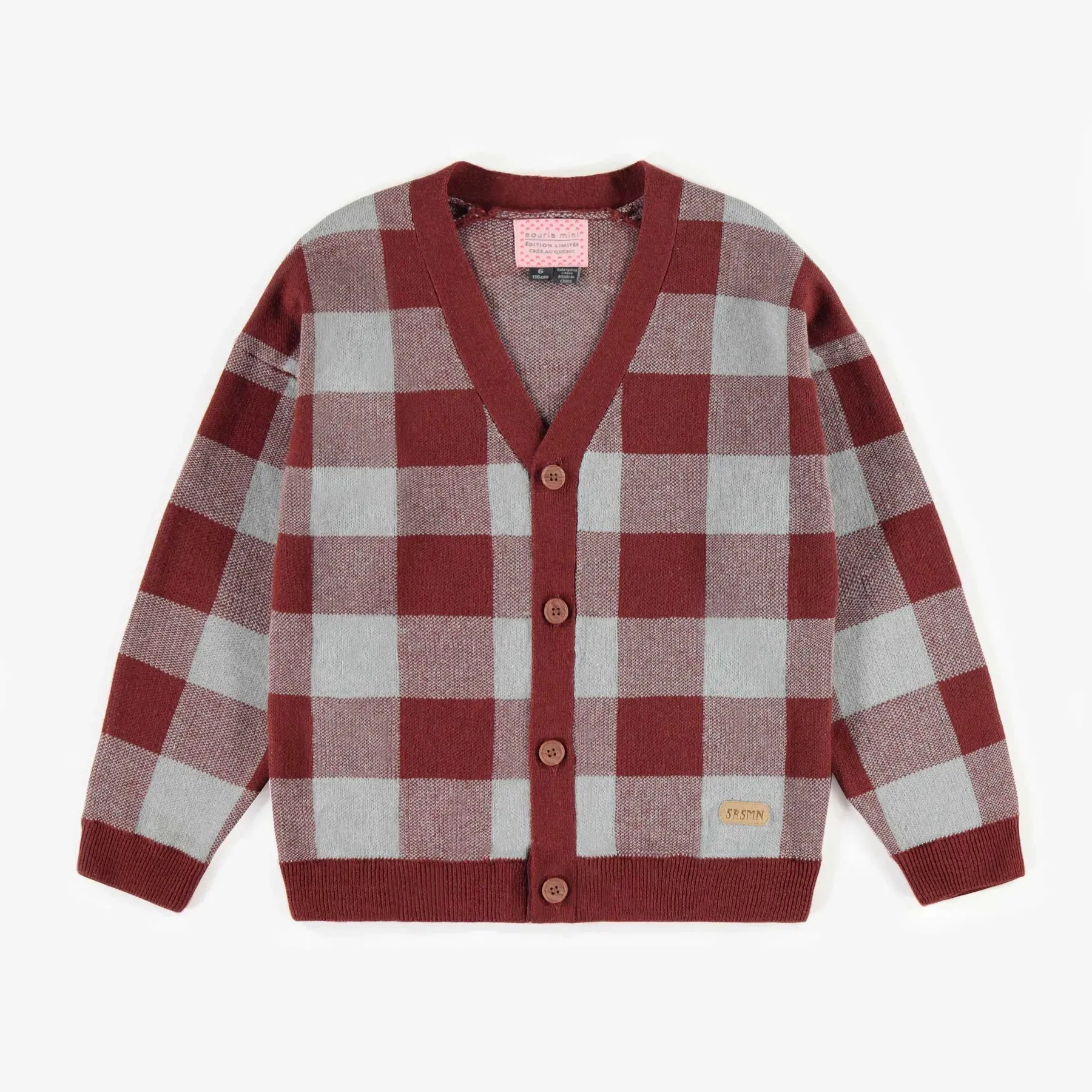 The Axe Plaid Knit Cardigan - KIDS