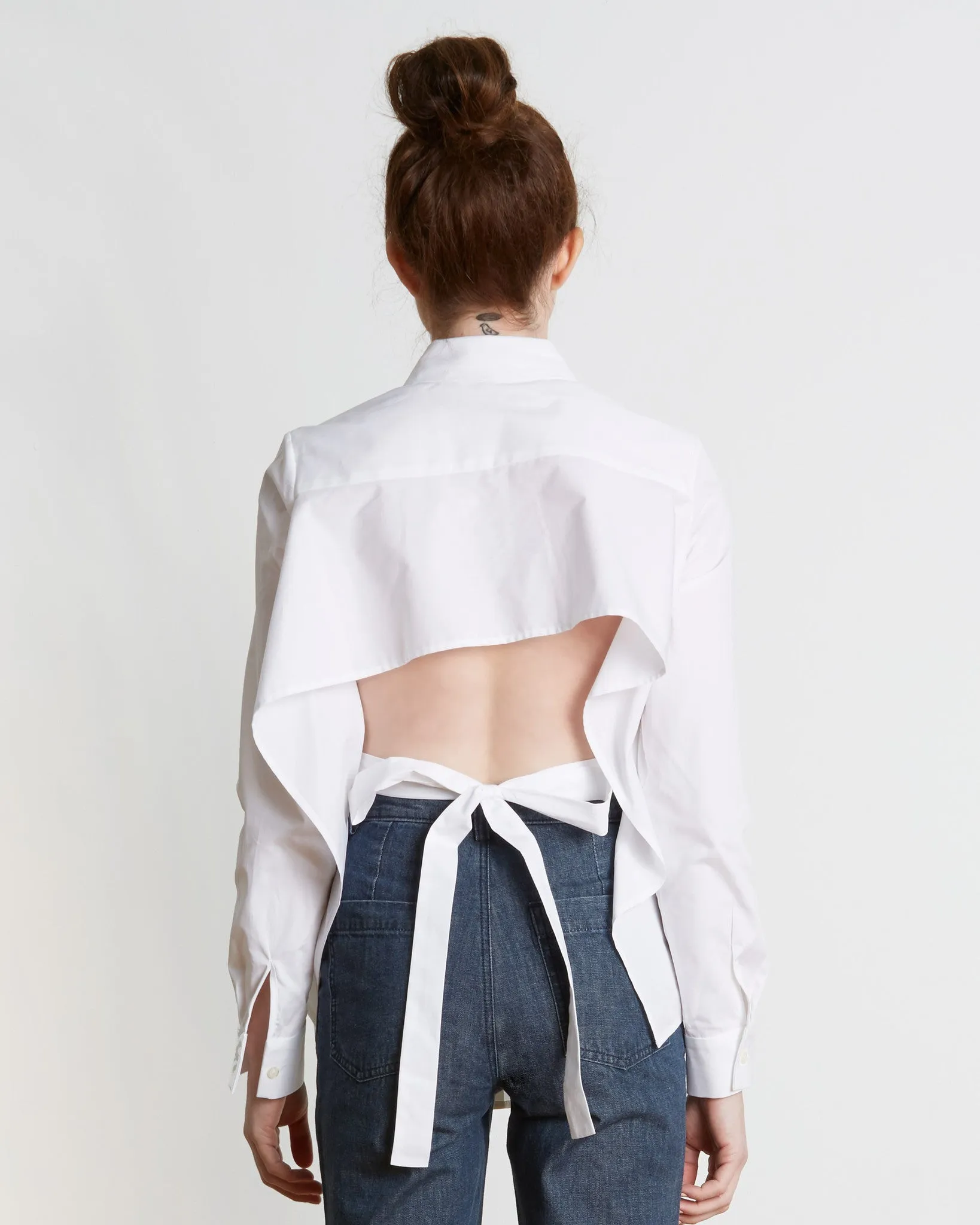 TOME Cotton Poplin Tie Back Shirt - FINAL SALE