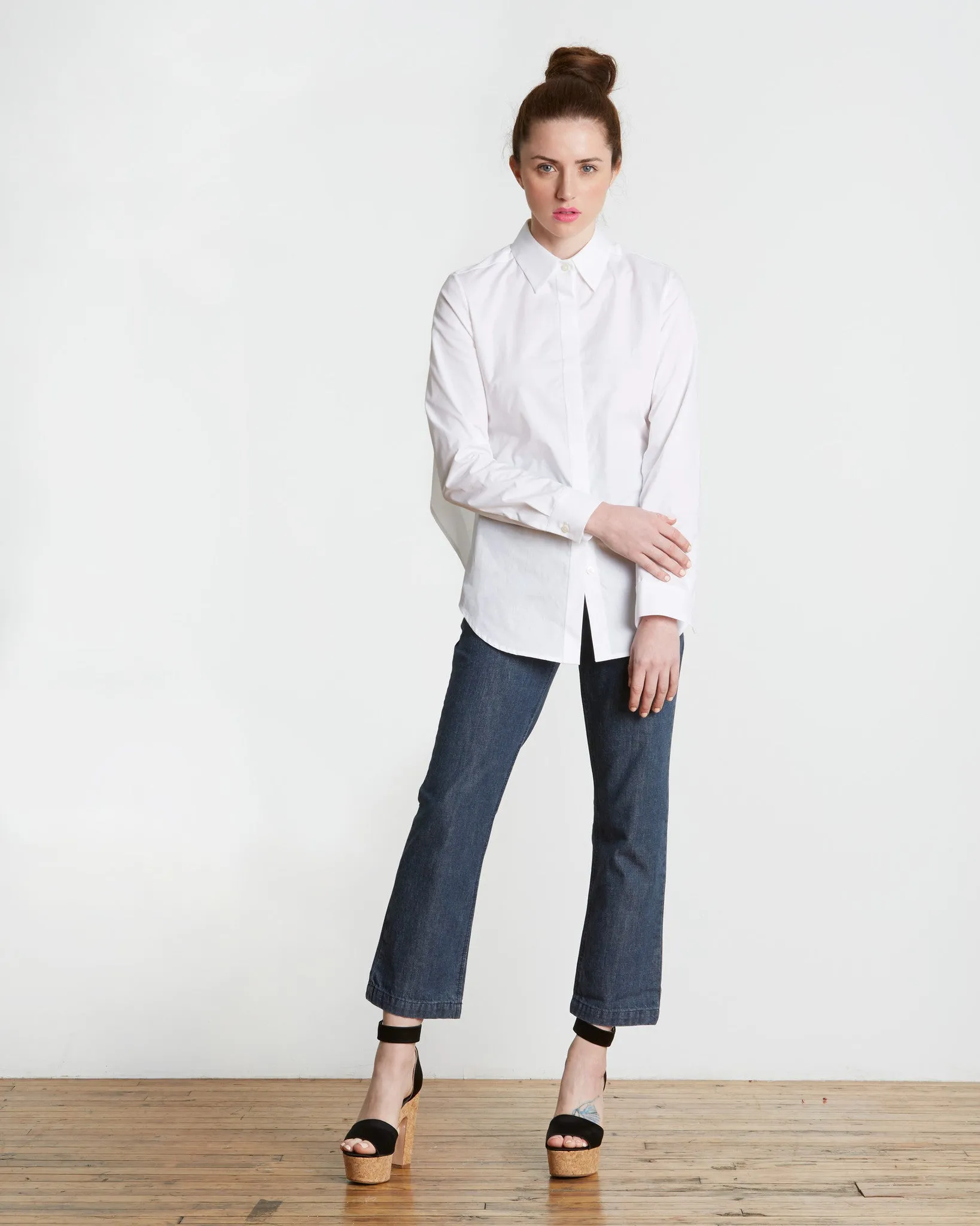 TOME Cotton Poplin Tie Back Shirt - FINAL SALE