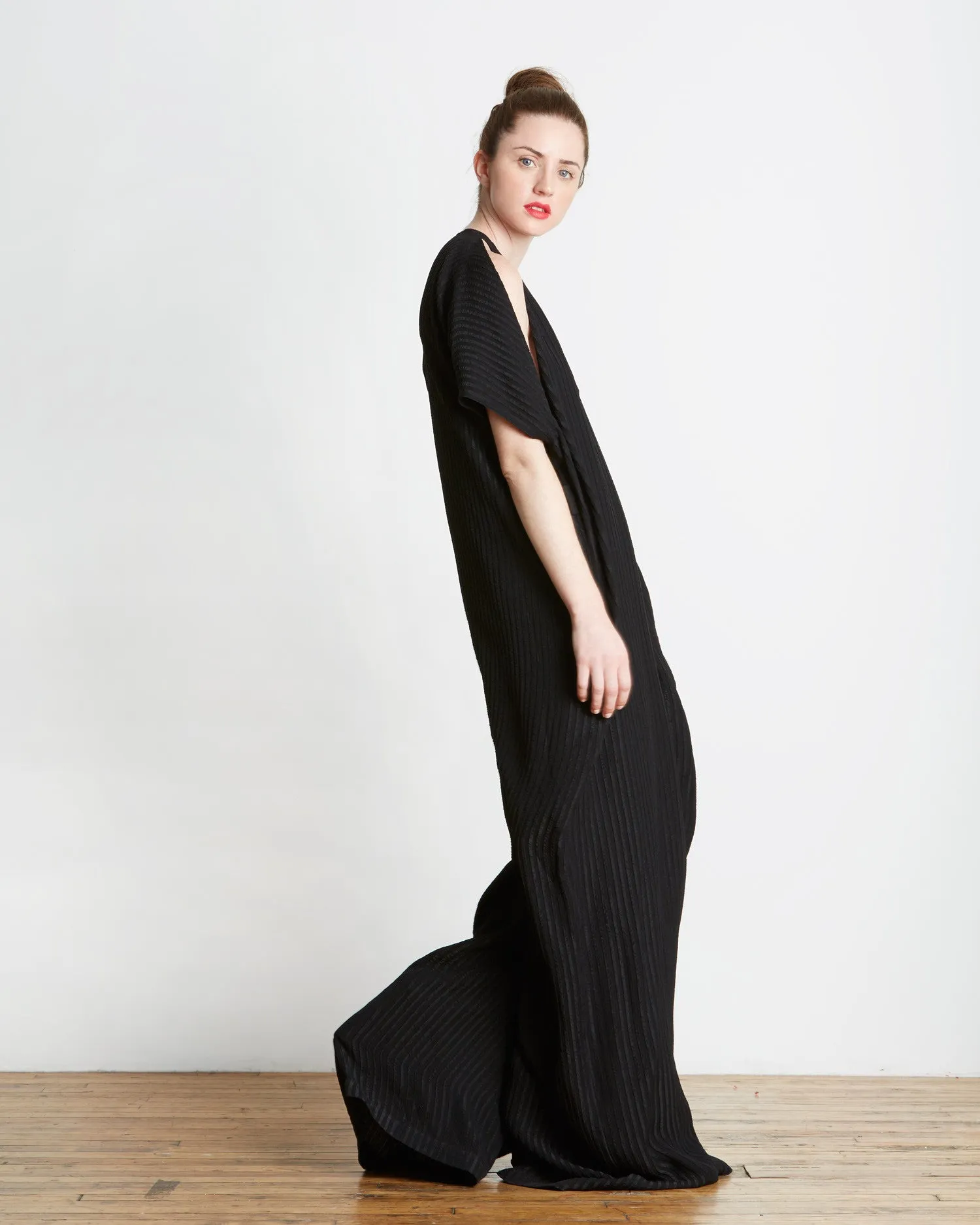 TOME Oversized Matelasse Jumpsuit | Black - FINAL SALE