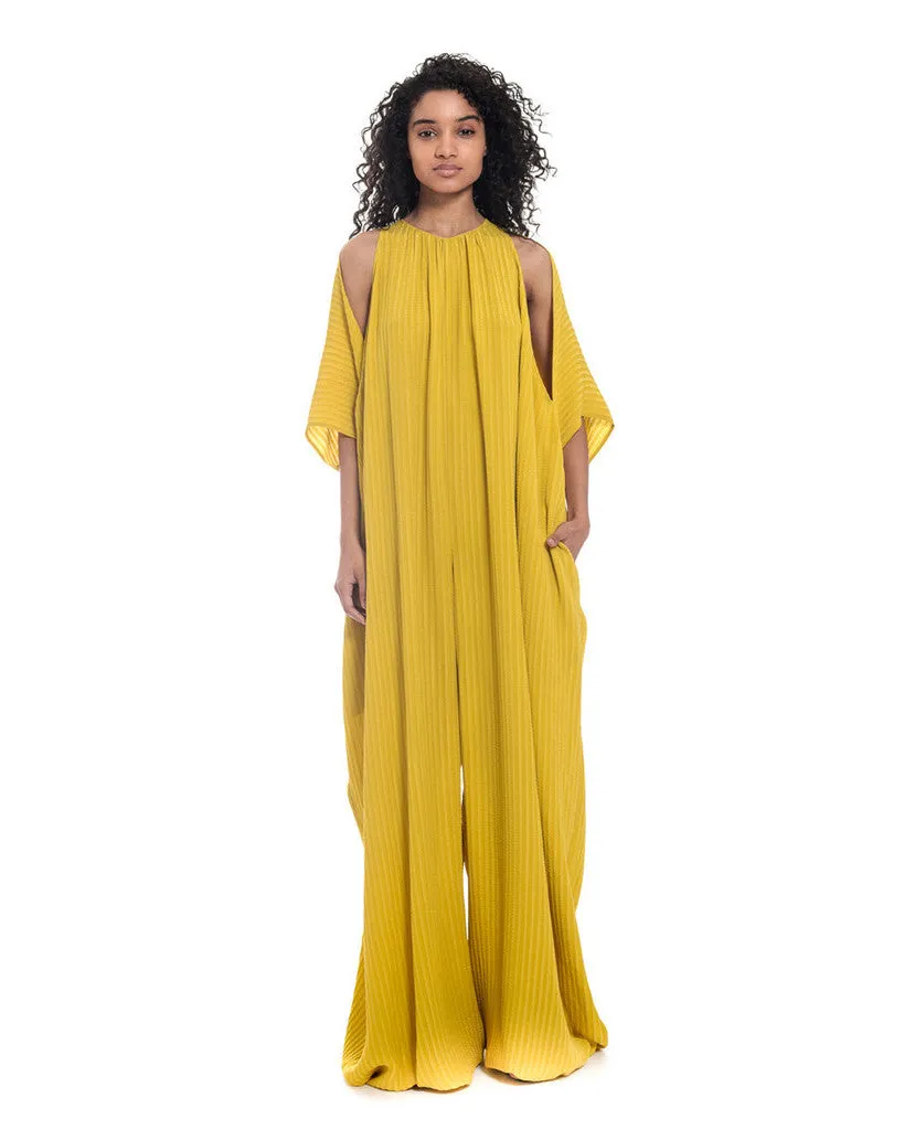 TOME Oversized Matelasse Jumpsuit | Citron - FINAL SALE