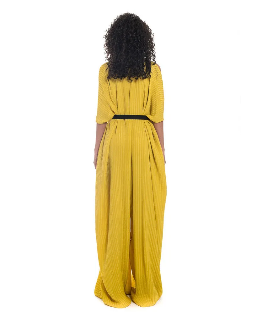 TOME Oversized Matelasse Jumpsuit | Citron - FINAL SALE