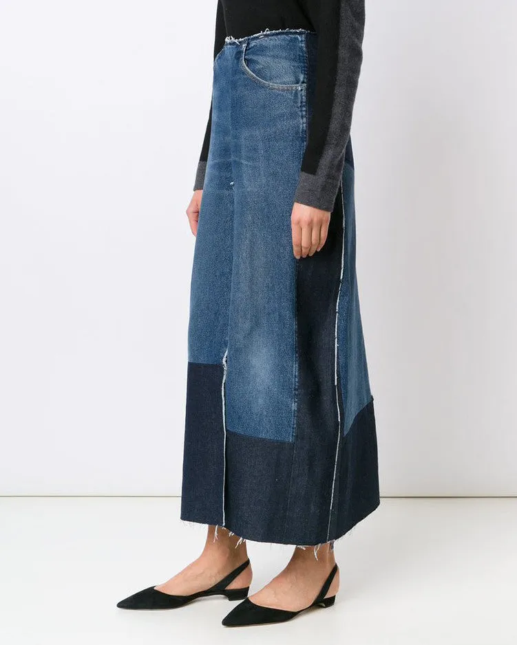 TOME Recycled Denim Front Slit Pencil Skirt - FINAL SALE