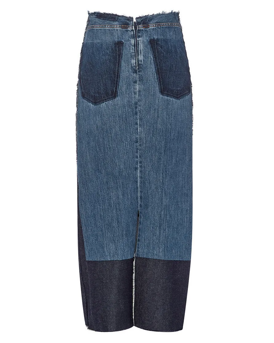 TOME Recycled Denim Front Slit Pencil Skirt - FINAL SALE