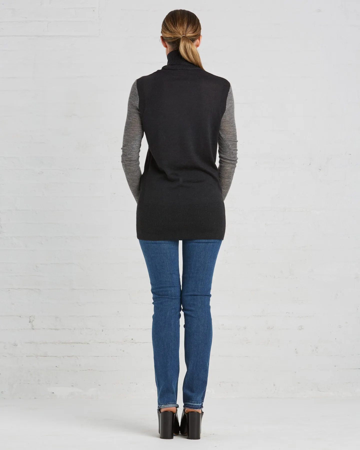 TOME V Turtleneck Sweater in Charcoal - FINAL SALE