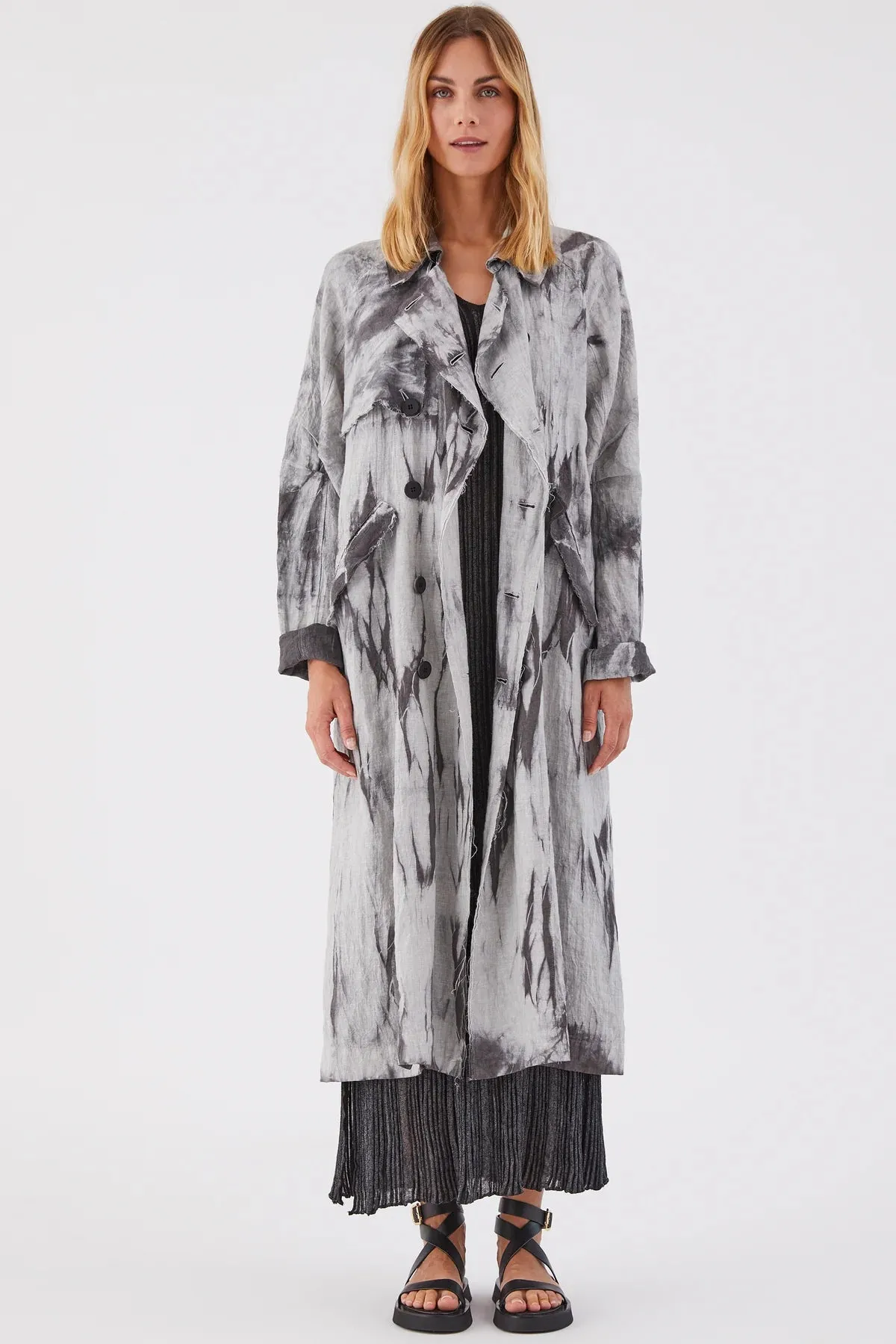 Transit Par Such Linen Tie Dye Trench