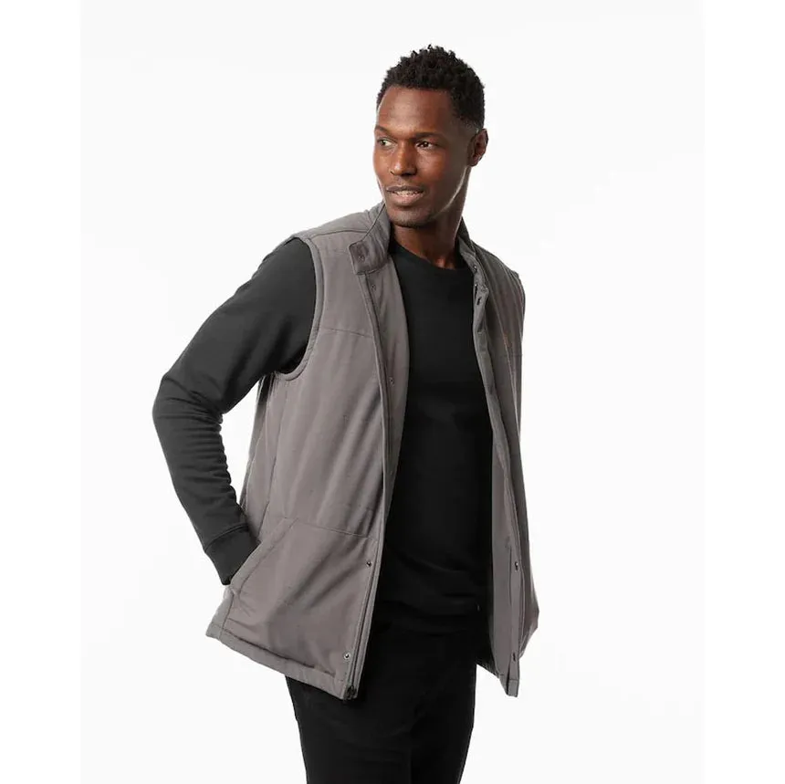 TRAVIS MATHEW SNOWBODY BETTER VEST - GREY PINSTRIPE