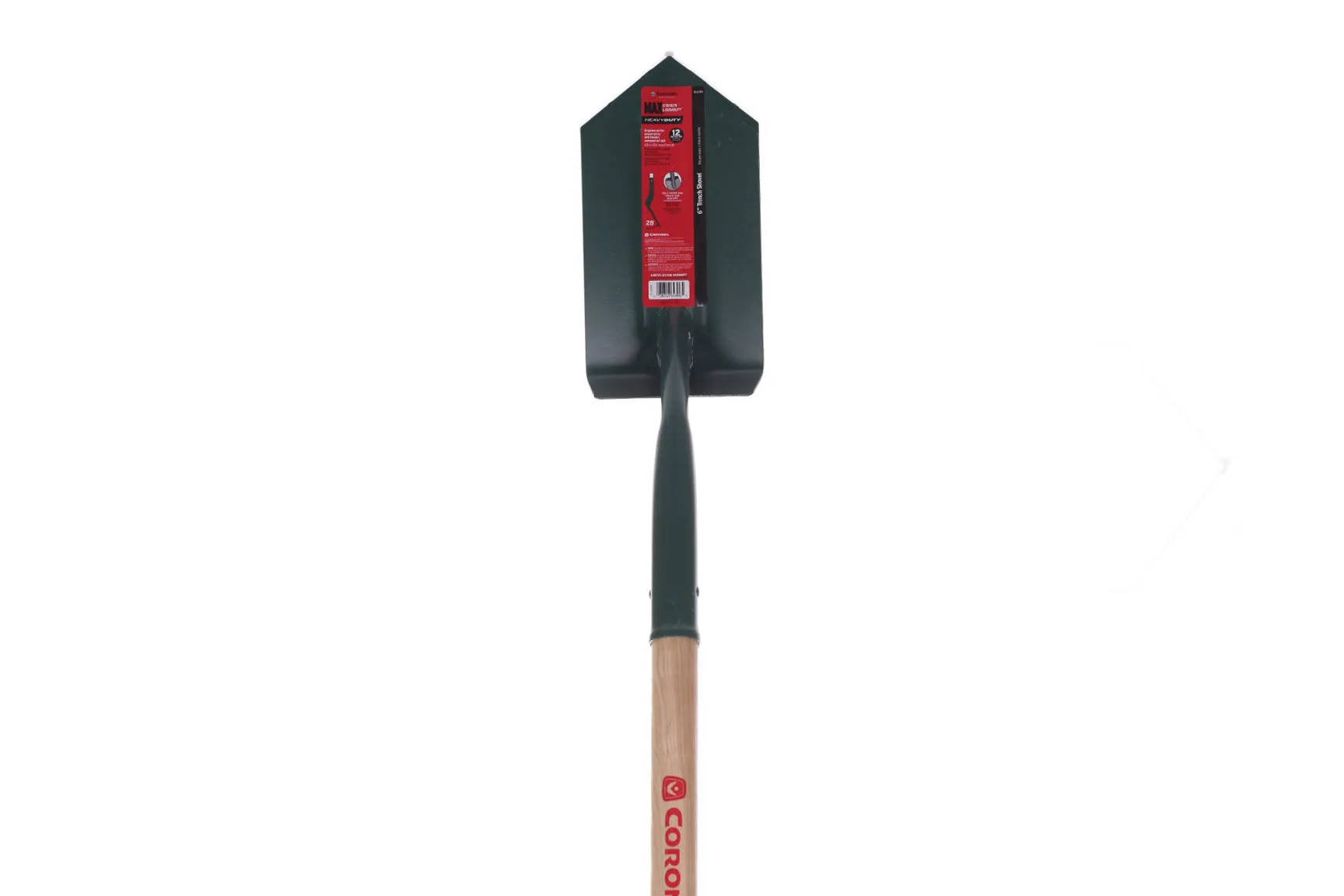 Trench Shovel - Digging 28 , 6 Inch - 28  angle, 12 gauge, 48 inch Ash wood hand