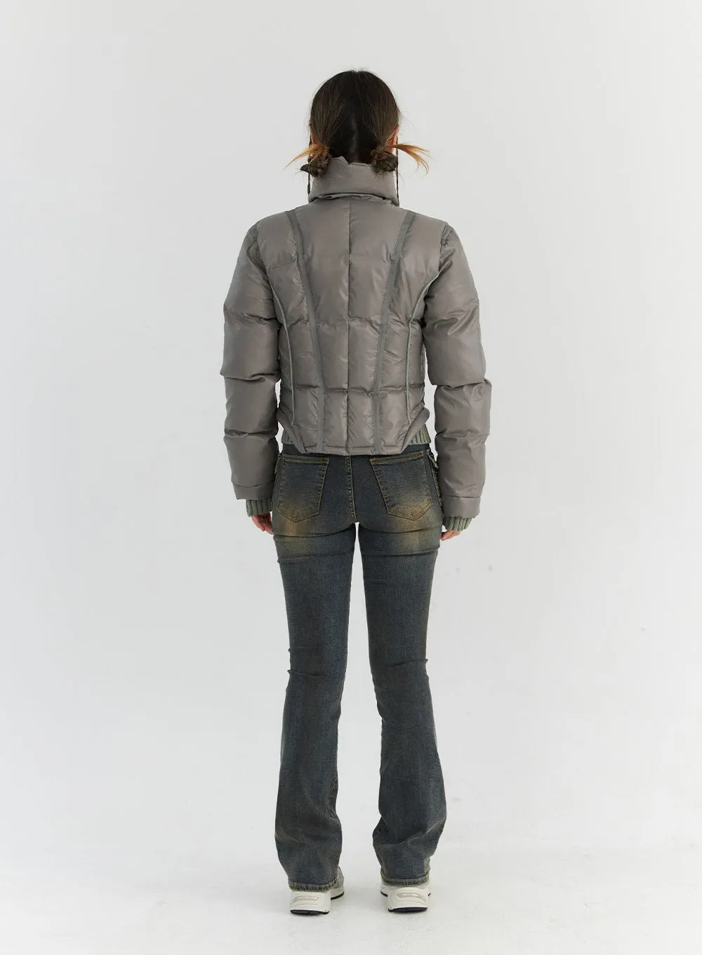 Two-Way Zip-Up Puffer Jacket CN313